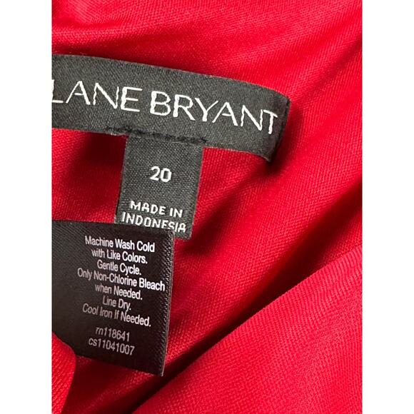 Lane Bryant Red Sleeveless Dress sz 20 lined, sexy, swingy, flattering - Picture 10 of 13